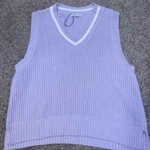 Stradivarius light purple sweater vest